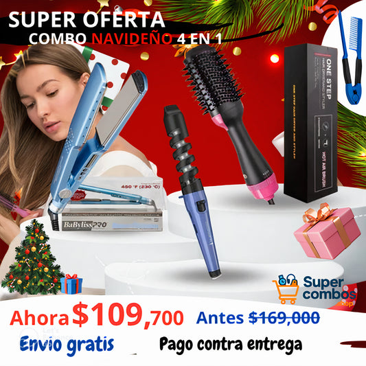 COMBO NAVIDEÑO🎁🎄 KERATINA 4 EN 1+ OBSEQUIO DE PEINE BABYLISS 🎁